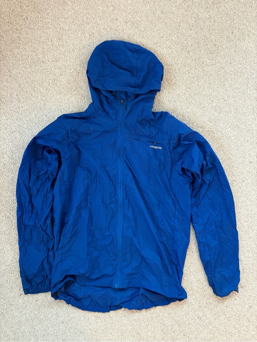 Patagonia blue Houdini Hooded Jacket